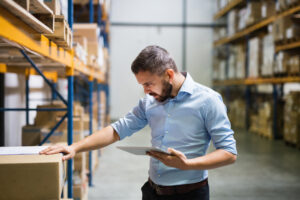 man in warehouse